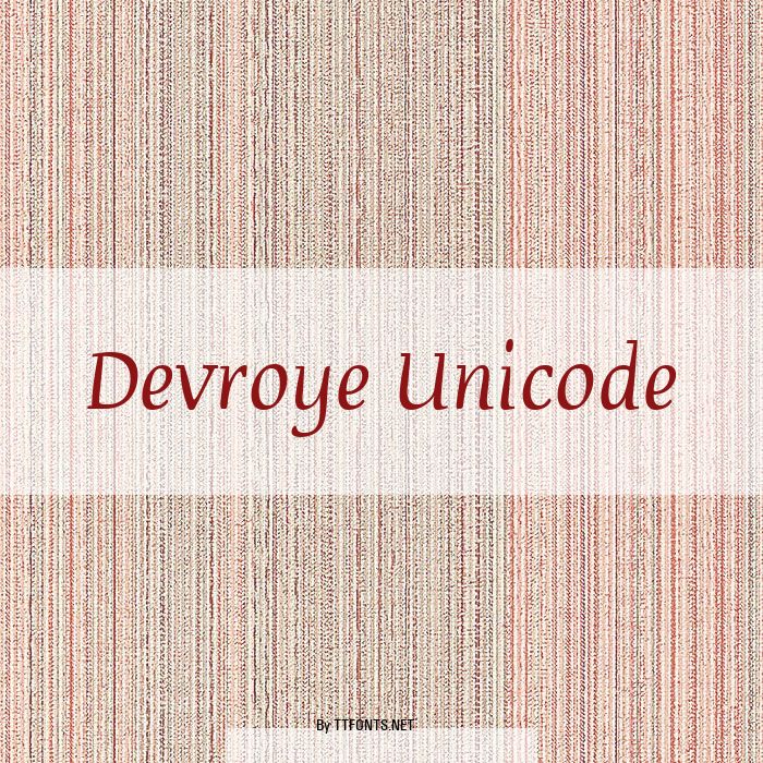Devroye Unicode example